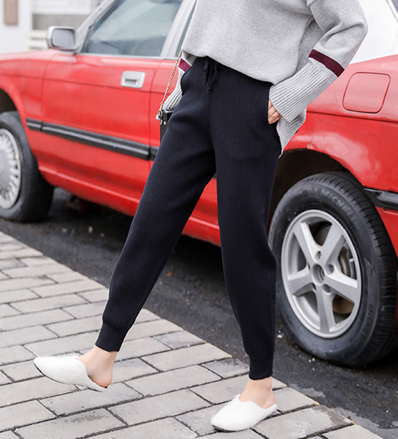 Women's Autumn/Winter Casual Warm Mid Waist Pants