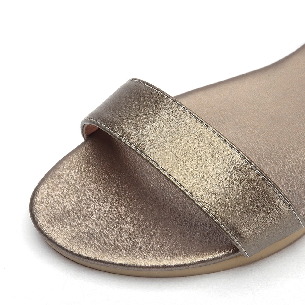 Women's Summer Genuine Leather Flat Sandals