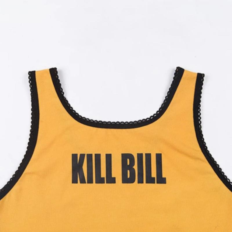 Women's Summer Casual Sleeveless O-Neck Crop Top "Kill Bill"