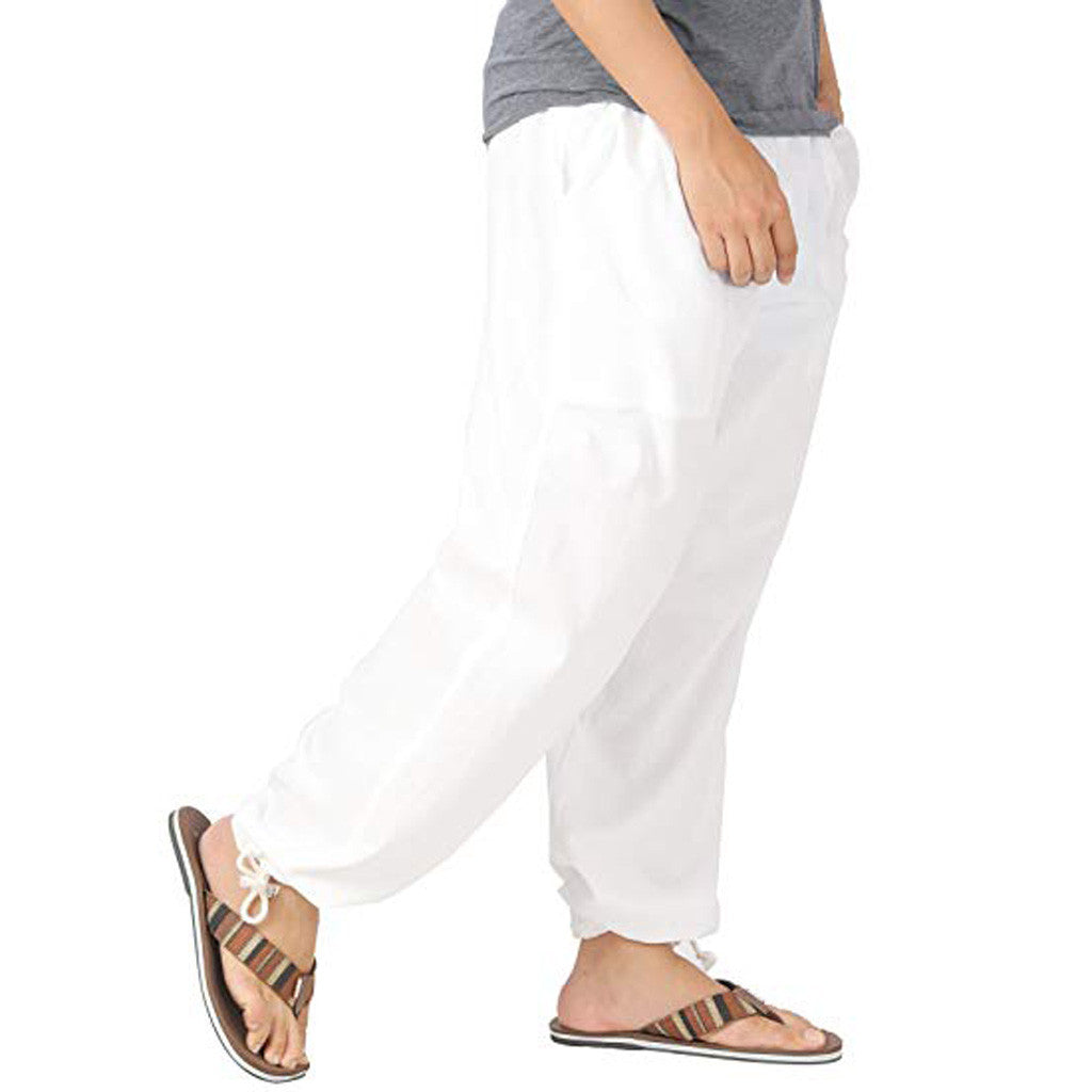 Men's Casual Linen Loose Sweatpants | Plus Size