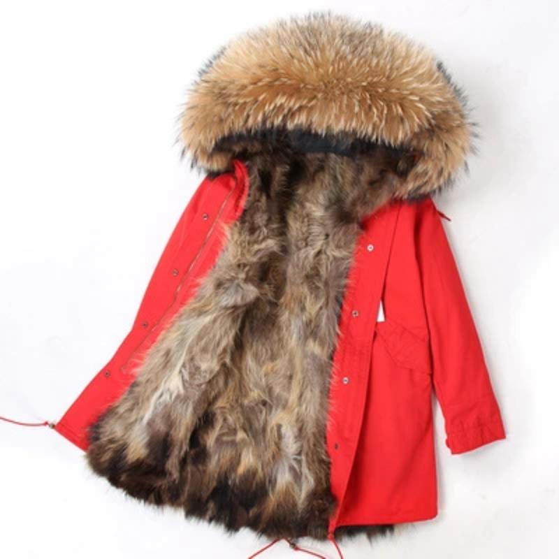 Men's Winter Casual Buttoned Short Parka With Raccoon Fur
