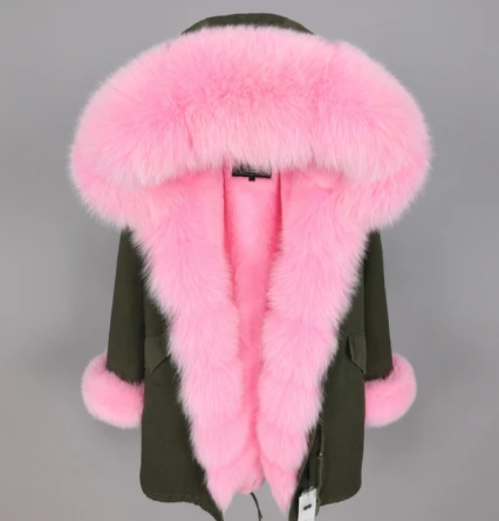 Women's Winter Casual Thick Hooded Long Parka With Fox Fur