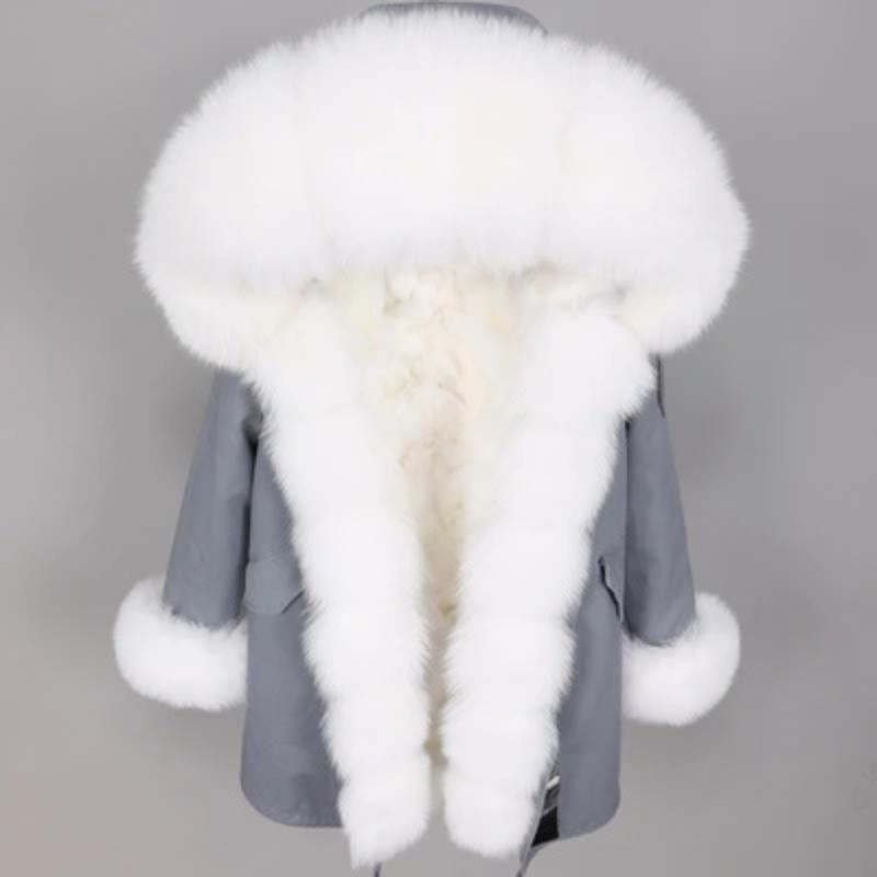 Women's Winter Casual Hooded Thick Parka With Fox Fur
