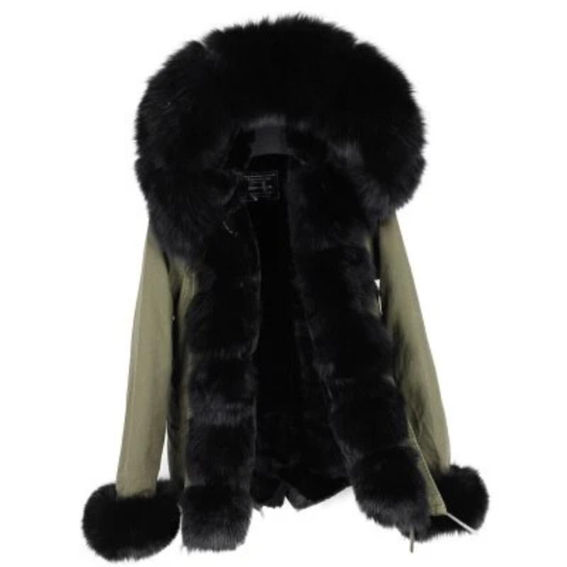 Women's Winter Casual Warm Slim Parka With Fox Fur