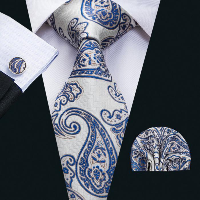 Men's Wedding Silk Tie | Tie & Cufflinks