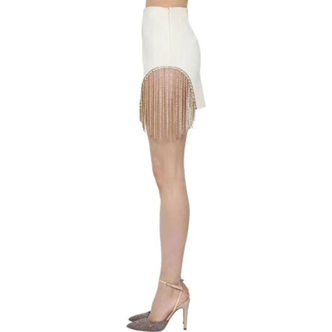 Women's Summer High-Waist Mini Skirt With Tassels