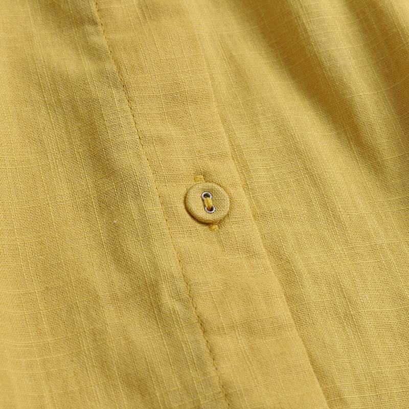 Women's Summer Casual Linen Long Shirt With Buttons