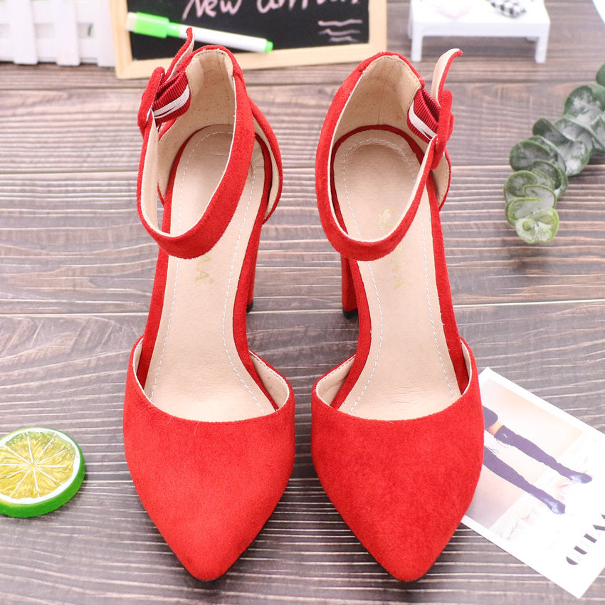 Women's Spring/Autumn High-Heeled Pumps With Buckle Strap
