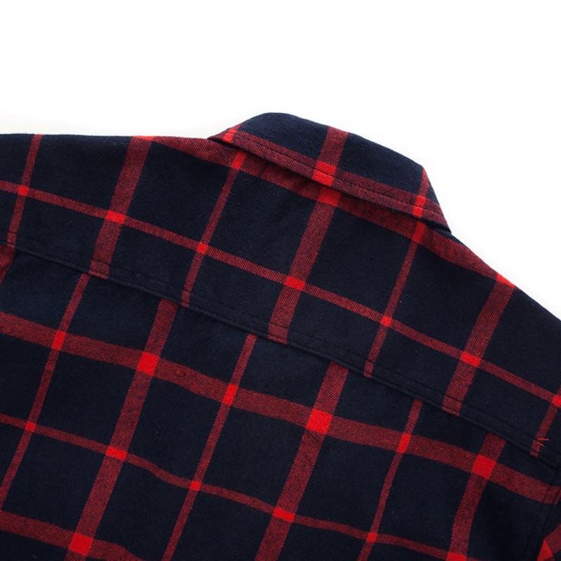 Men's Autumn Casual Plaid Long Sleeved Shirt | Plus Size