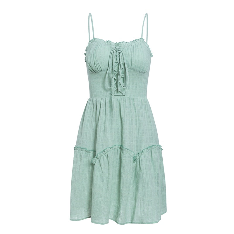 Women's Summer Casual A-Line High-Waist Short Dress