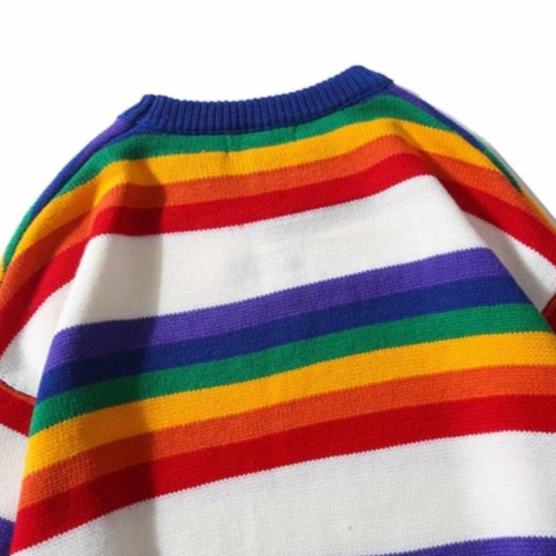 Men's/Women's Casual Woolen Striped Loose Sweater