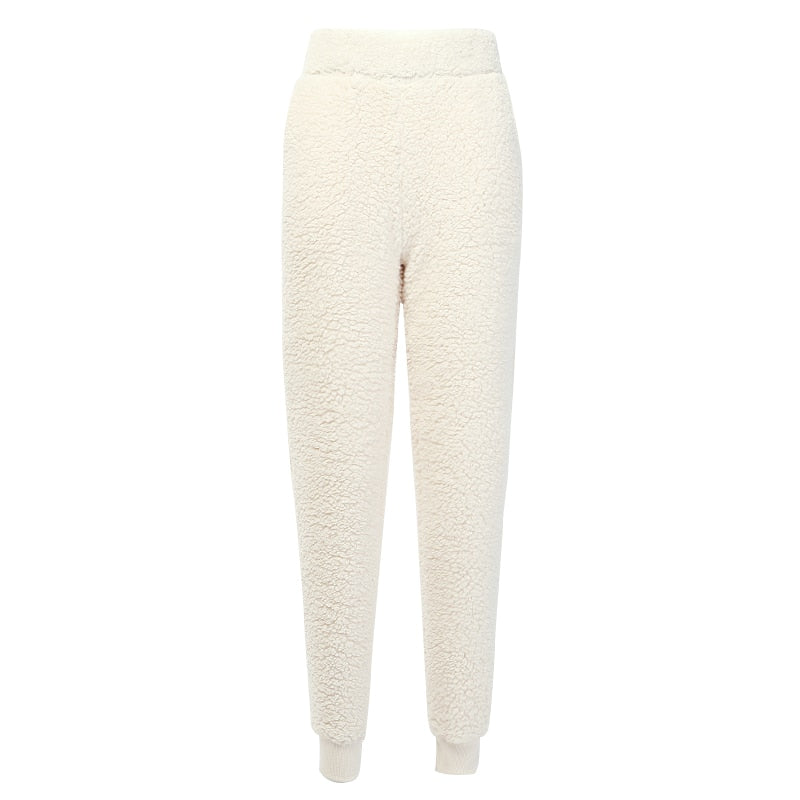 Women's Autumn/Winter Casual Soft Plush Solid Pants