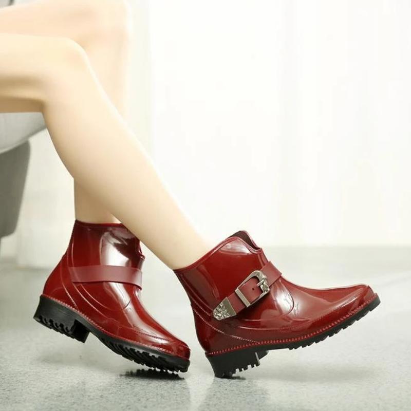 Women's Rubber Waterproof Rain Ankle Boots