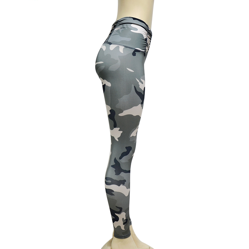 Women's Casual Mid-Waist Slim Fitness Leggings With Print