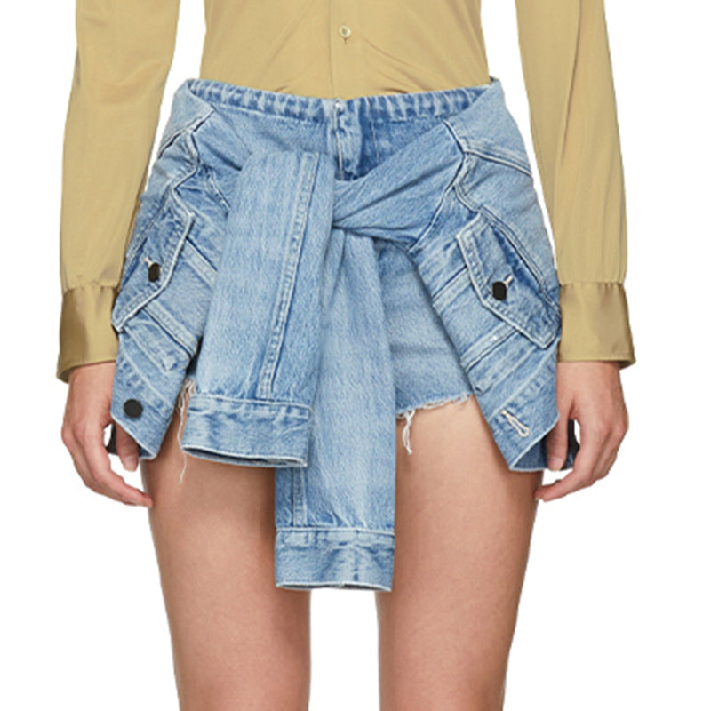 Women's Spring/Summer Skinny Denim High-Waist Shorts