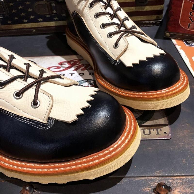 Men's Casual Genuine Leather Laced Up Boots