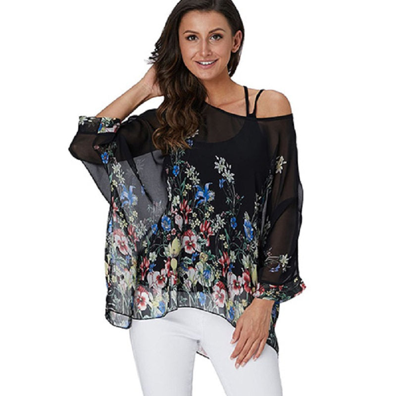 Women's Summer Casual Loose Blouse With Print | Plus Size