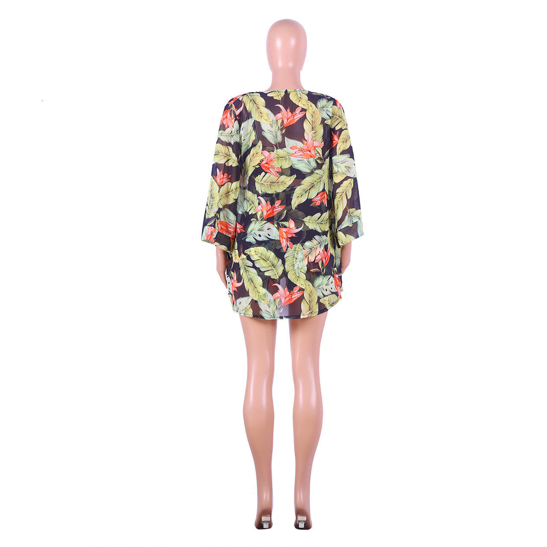 Women's Summer Spandex Floral Three-Piece Suit With Print