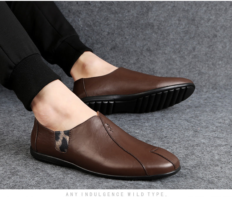 Men's Genuine Leather Breathable Moccasins | Casual Plus Size Shoes