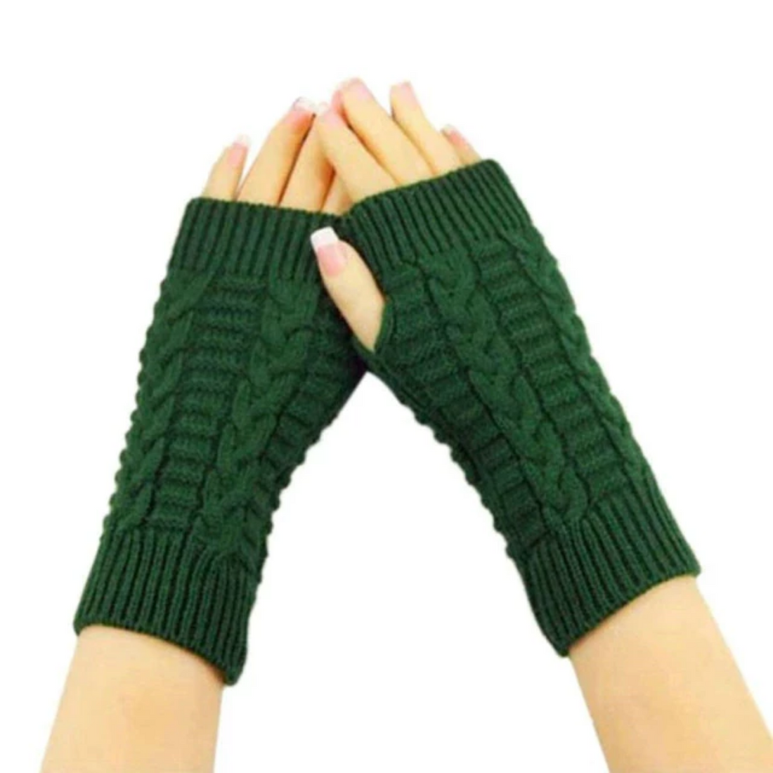 Women's Casual Knitted Warm Fingerless Gloves
