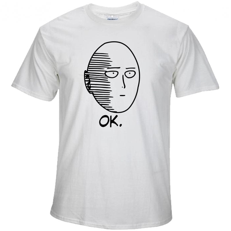 Men's Casual Cotton T-Shirt With Print "Ok."