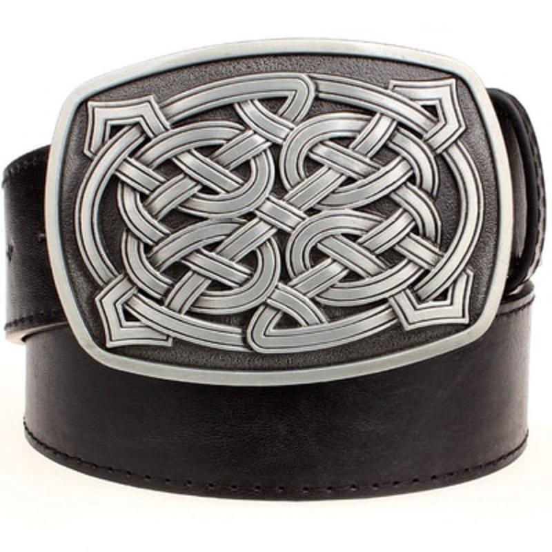 Women's Casual Leather Belt With Metal Buckle
