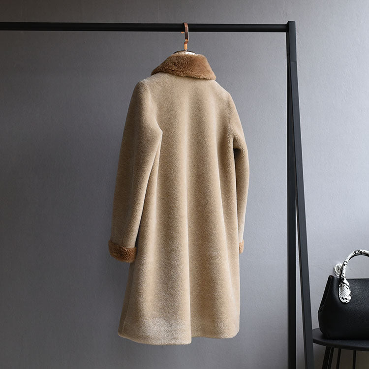 Women's Winter Long Wool Coat With Pockets