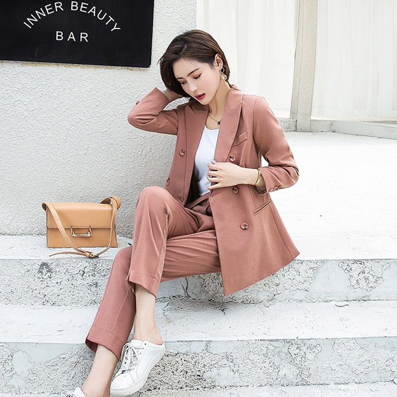 Women's Autumn Casual Suit | Blazer And Pants