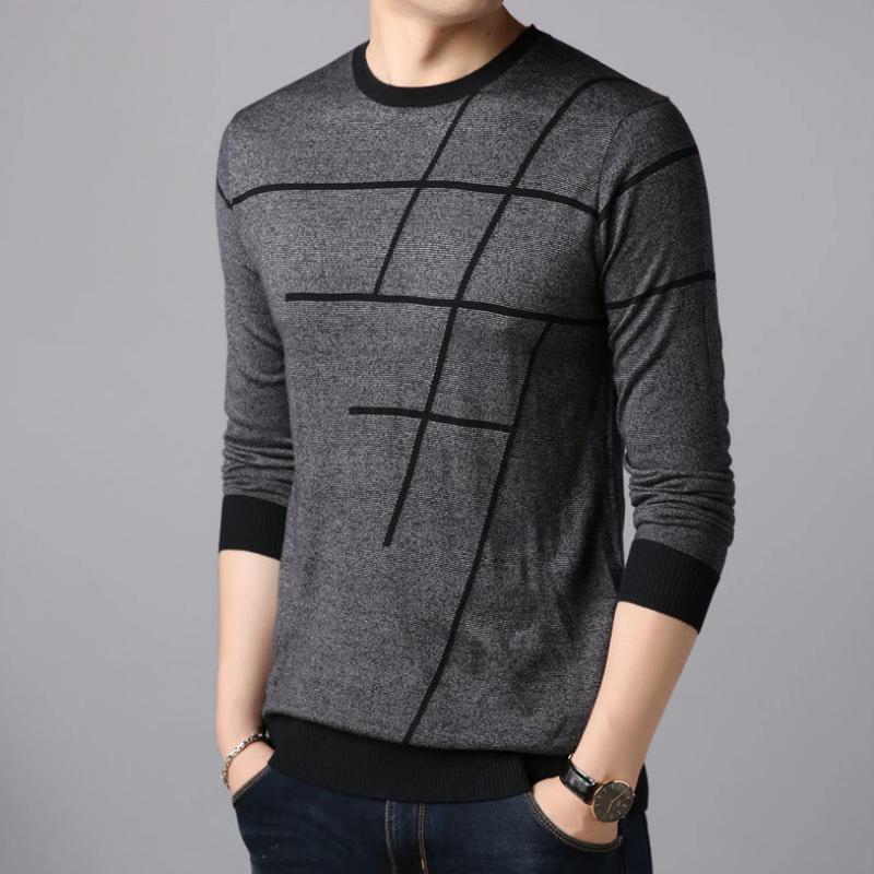 Men's Autumn Casual O-Neck Sweater | Plus Size
