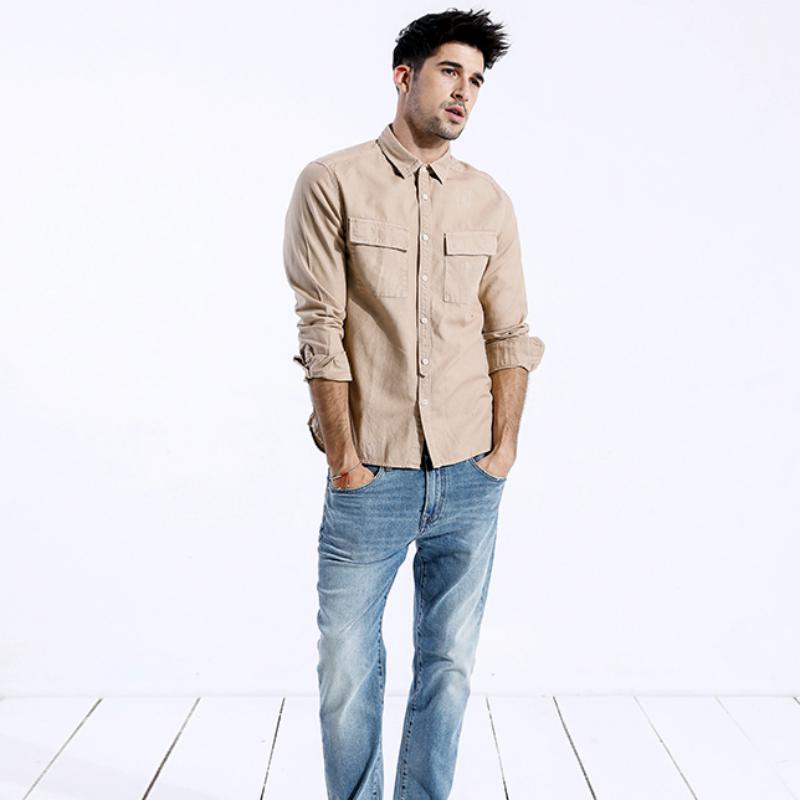 Men's Autumn Casual Long Sleeved Shirt | Plus Size