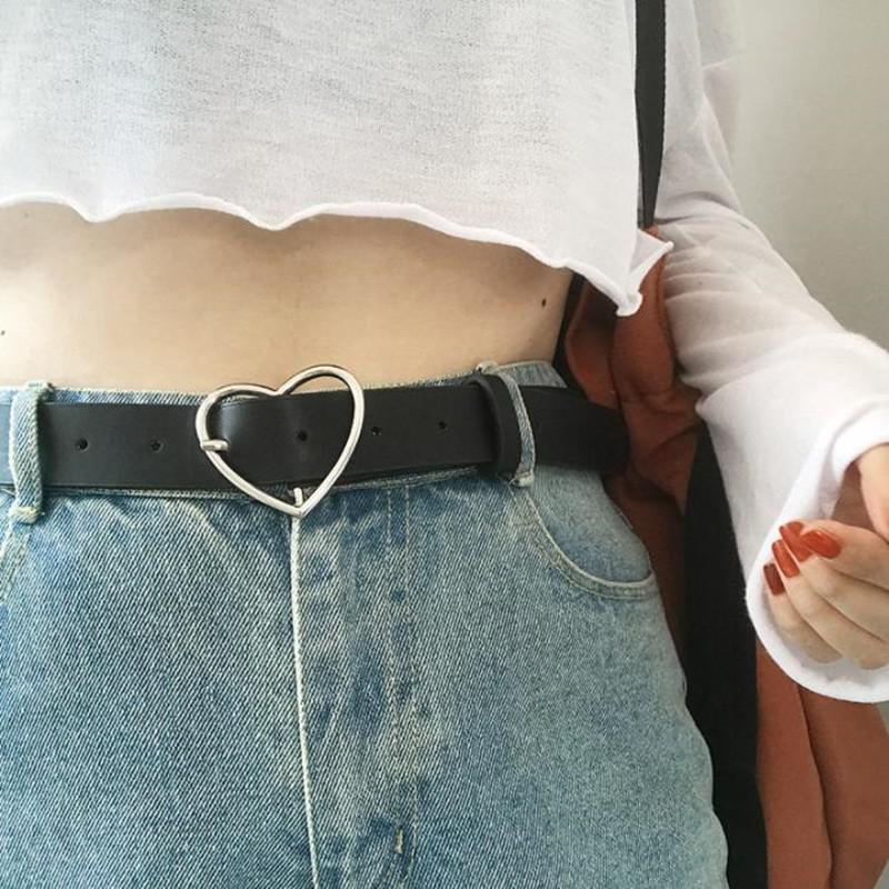 Women's Belt With Sweet Heart Shaped Buckle