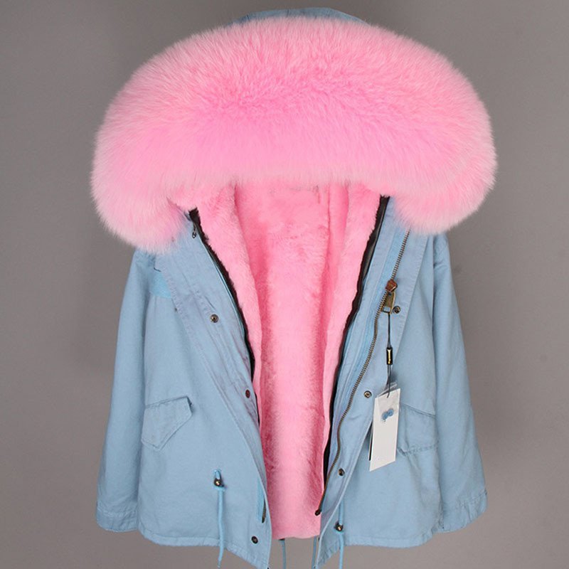 Women's Winter Casual Hooded Warm Long-Sleeved Parka With Fox Fur
