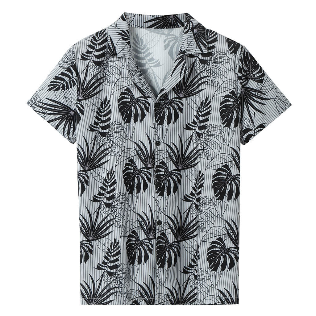 Men's Summer Casual Short Sleeved Shirt With Print