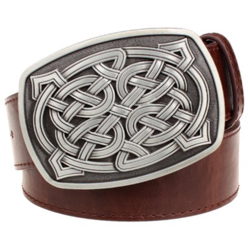 Women's Casual Leather Belt With Metal Buckle