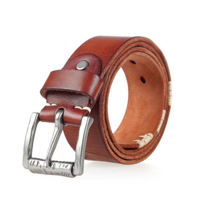 Men's Genuine Leather With Pin Buckle