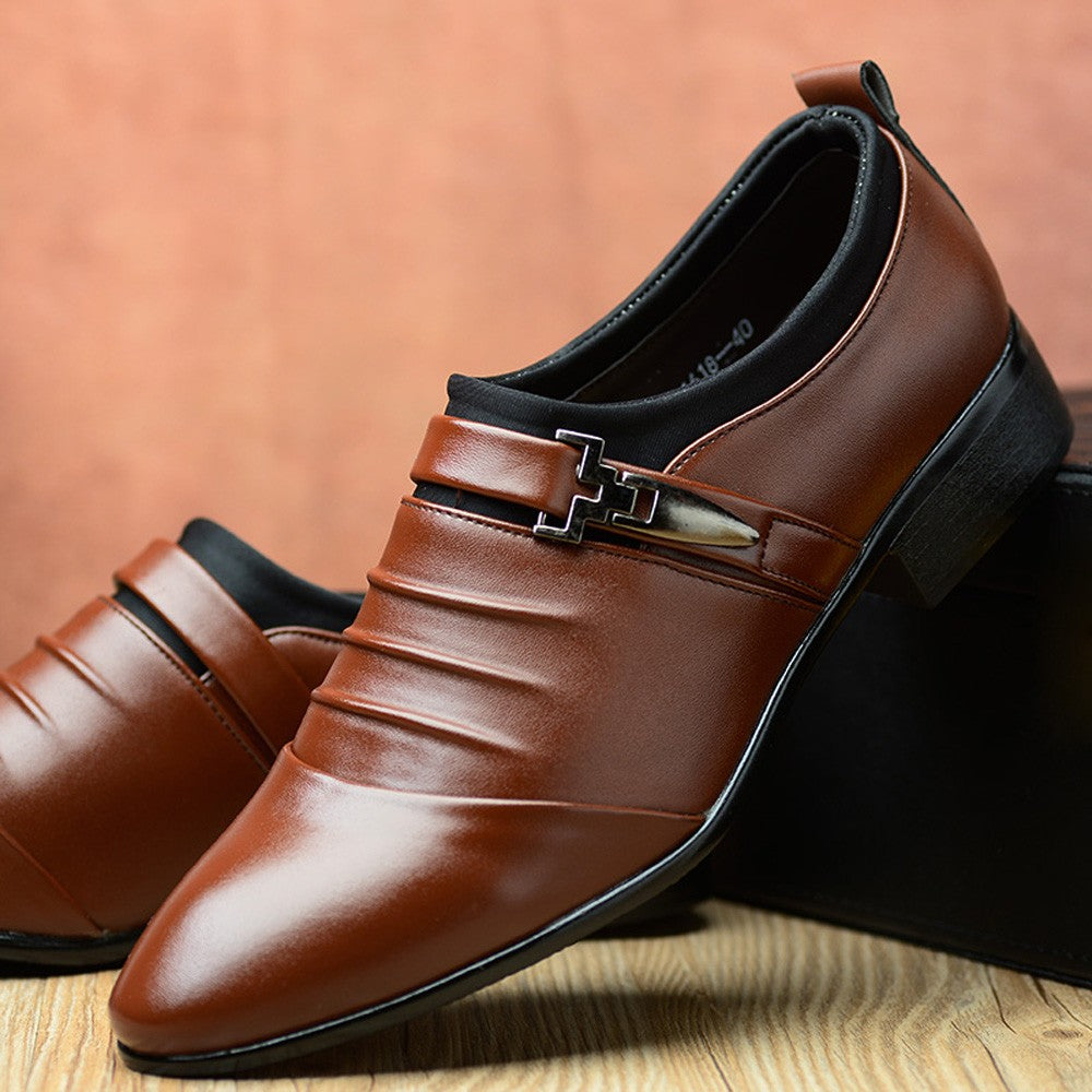 Men's Winter Leather Dress Shoes | Plus Size