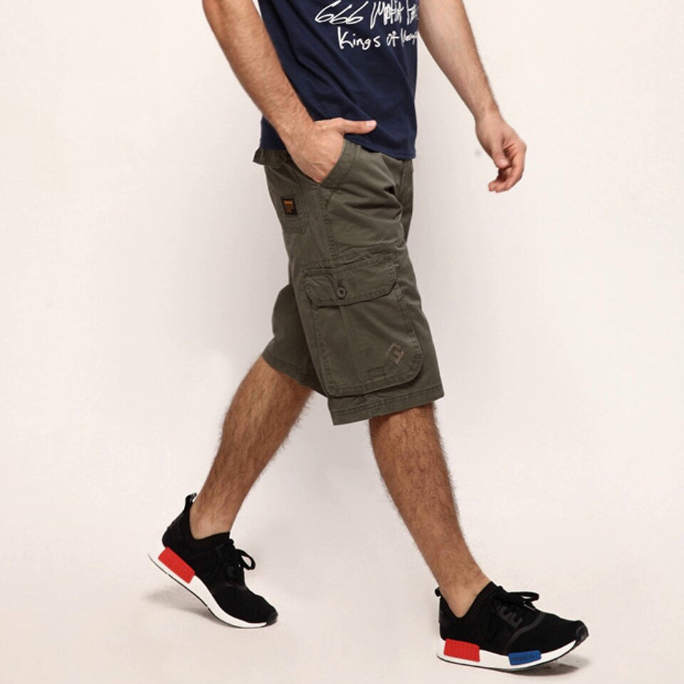 Men's Casual Solid Colored Cargo Shorts