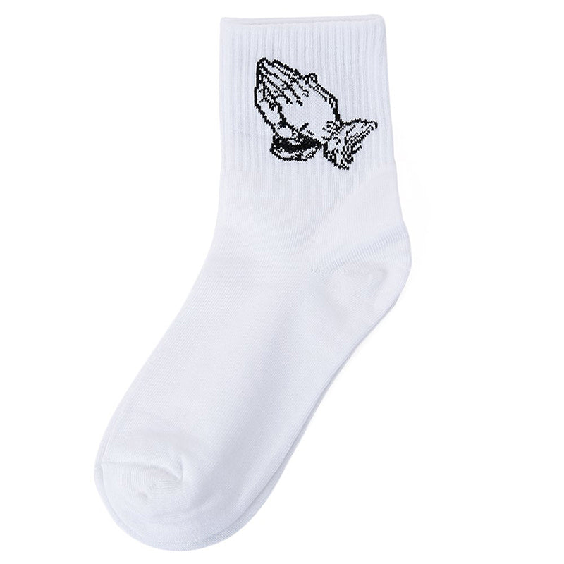 Men's/Women's Winter Casual Cotton Socks With Print