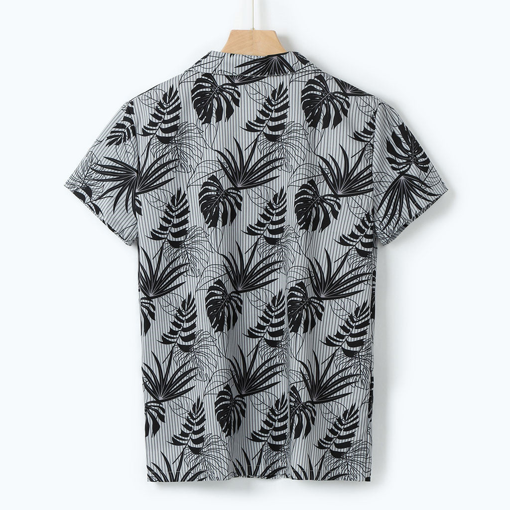 Men's Summer Casual Short Sleeved Shirt With Print