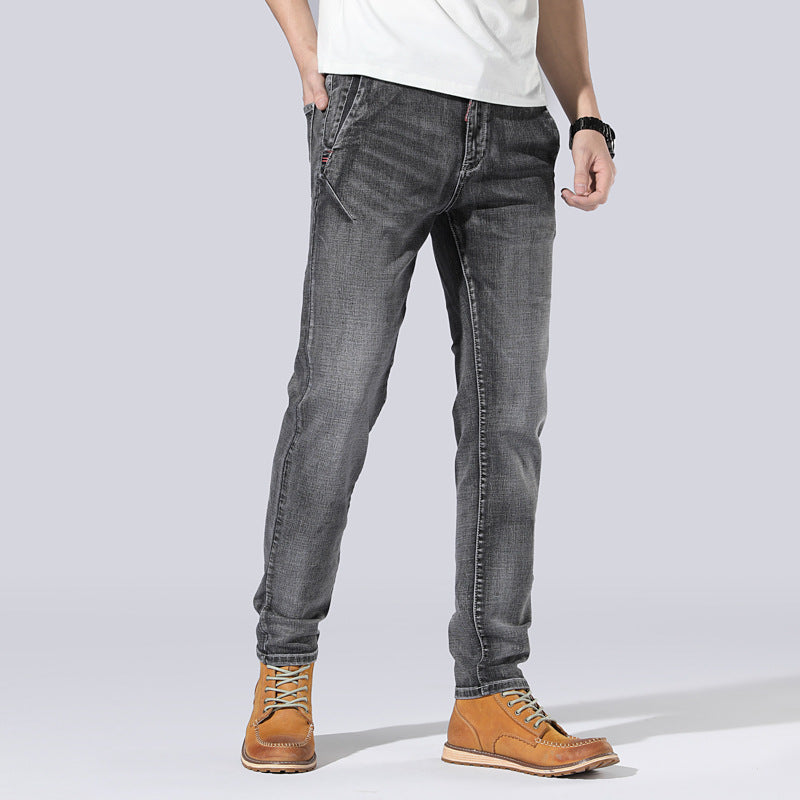 Men's Casual Straight Loose Stretch Jeans