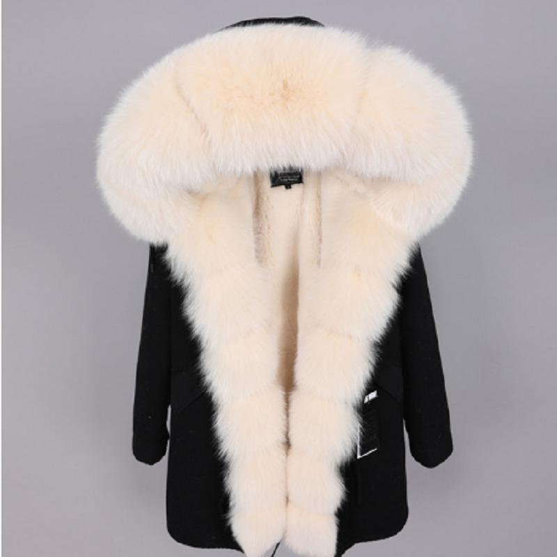 Women's Winter Casual Warm Hooded Parka With Detachable Fox Fur