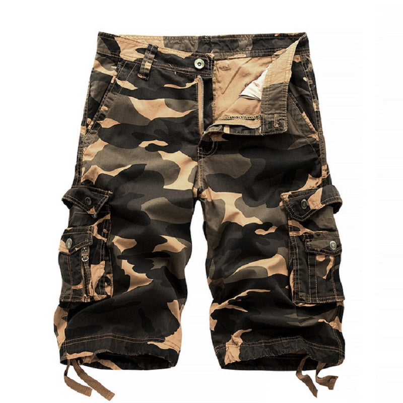 Men's Summer Casual Loose Cotton Cargo Shorts