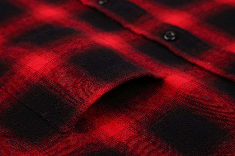 Men's Casual Flannel Plaid Long Sleeved Shirt