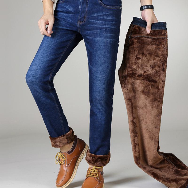 Men's Winter Casual Elastic Jeans
