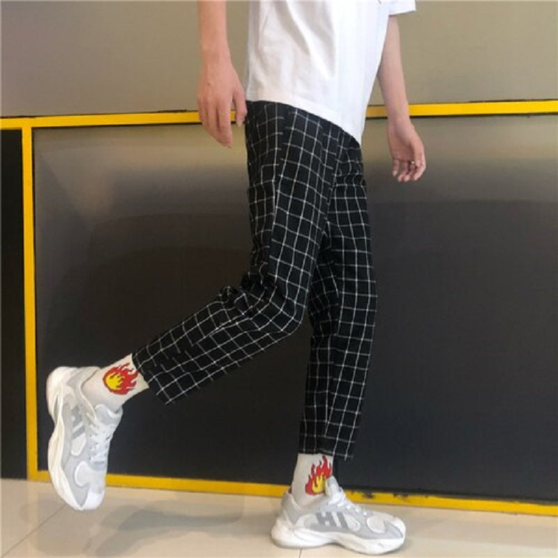 Men's Casual Polyester Loose High-Waist Joggers