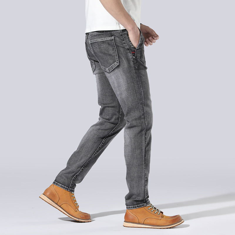 Men's Casual Straight Loose Stretch Jeans