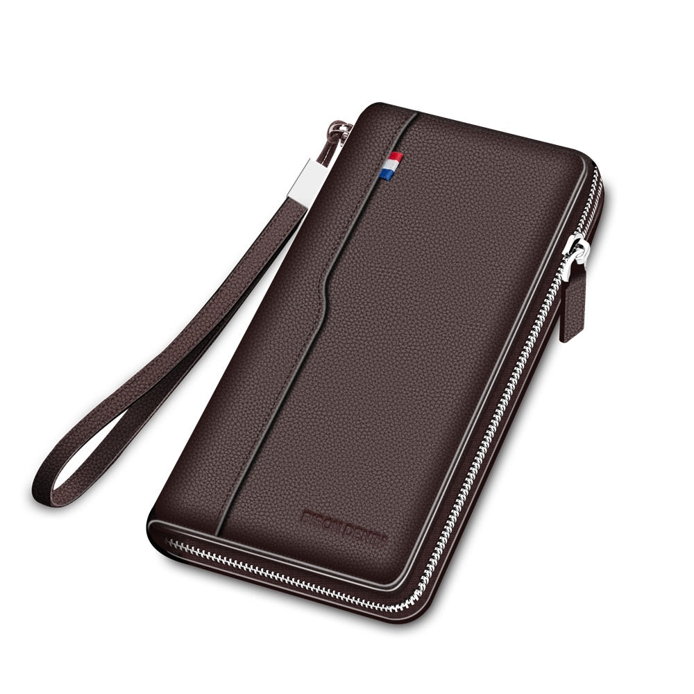 Men's Genuine Leather Wallet With Zipper