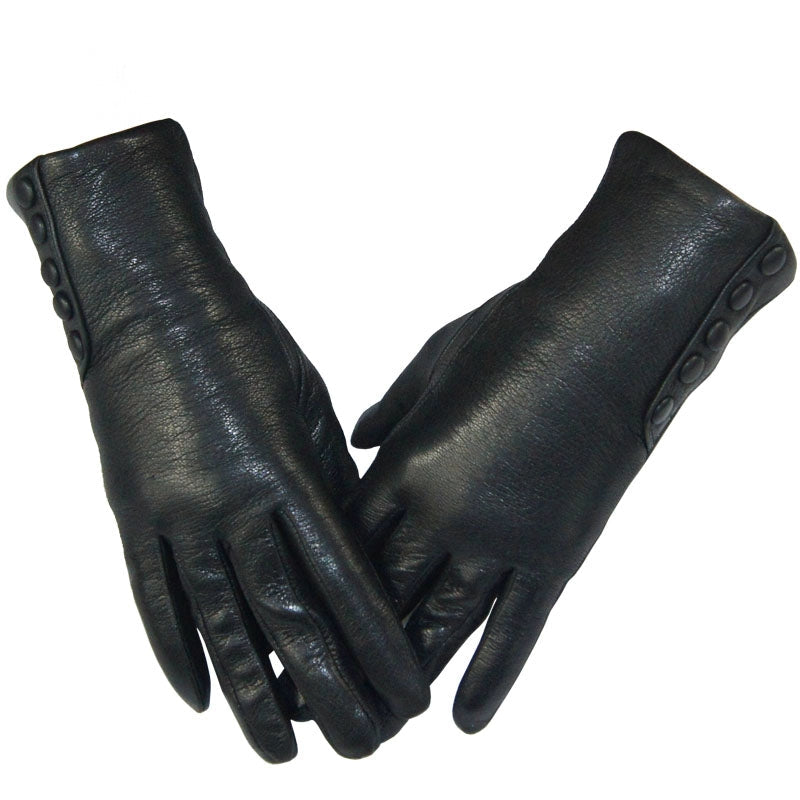 Women's Winter/Autumn Leather Warm Gloves