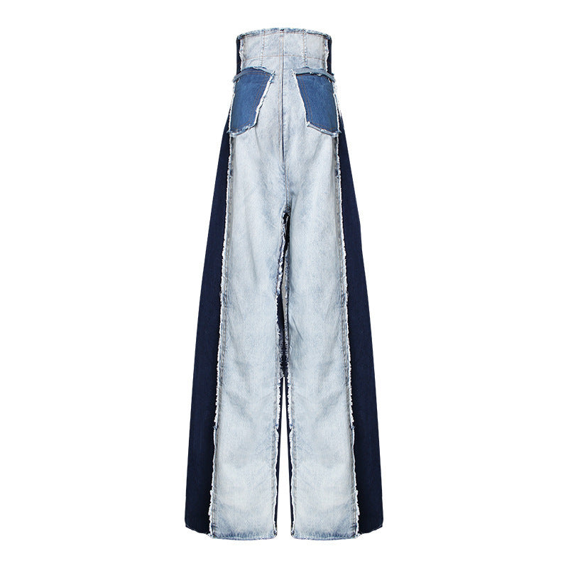 Women's Spring/Summer High-Waist Loose Jeans With Pockets