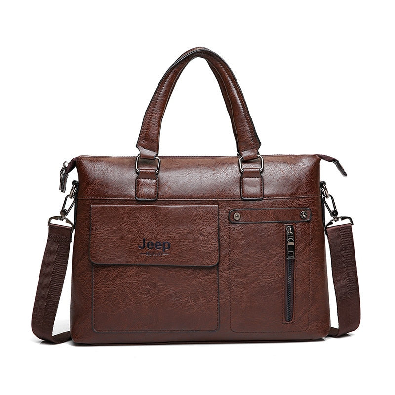 Men's Leather Briefcase For 13 Inch Laptop